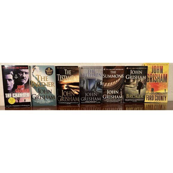John Grisham Other - JOHN GRISHAM 7 Paperback Book BUNDLE (Broker, Summons, Brethren, Testament; Etc)